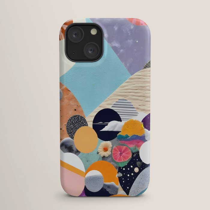 A Fantastic Journey, Graphic Collage Eclectic, Cutout Pop Art Contemporary, Snow Mountain Winter Textures Patterns, Geometric Digital iPhone Case