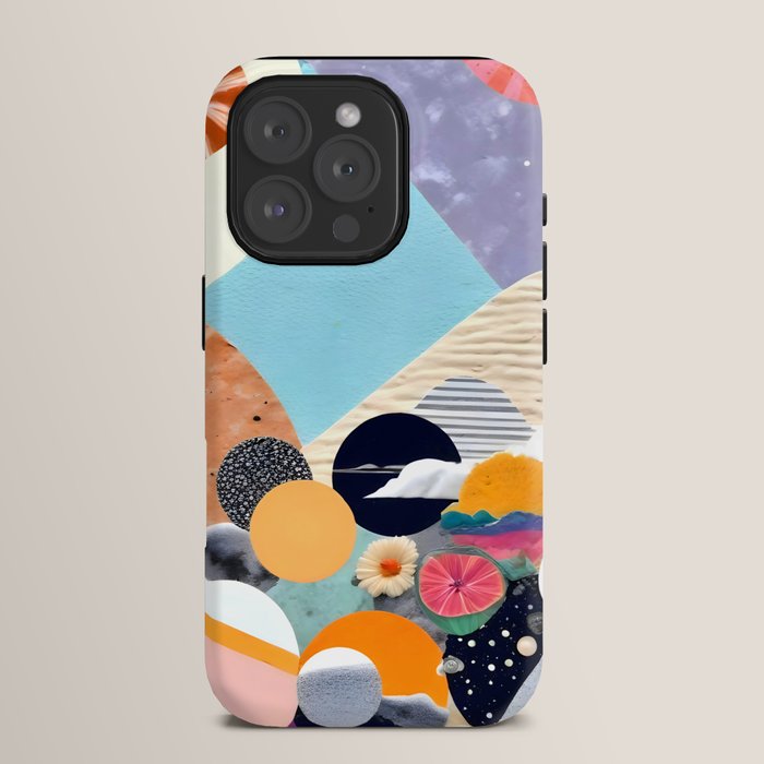 A Fantastic Journey, Graphic Collage Eclectic, Cutout Pop Art Contemporary, Snow Mountain Winter Textures Patterns, Geometric Digital iPhone Case