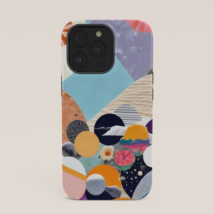 A Fantastic Journey, Graphic Collage Eclectic, Cutout Pop Art Contemporary, Snow Mountain Winter Textures Patterns, Geometric Digital iPhone Case