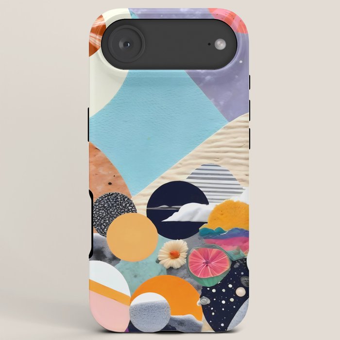 A Fantastic Journey, Graphic Collage Eclectic, Cutout Pop Art Contemporary, Snow Mountain Winter Textures Patterns, Geometric Digital iPhone Case