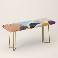 A Fantastic Journey, Graphic Collage Eclectic, Cutout Pop Art Contemporary, Snow Mountain Winter Textures Patterns, Geometric Digital Bench
