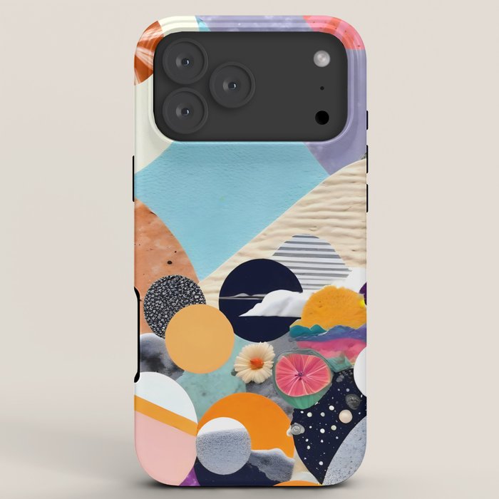 A Fantastic Journey, Graphic Collage Eclectic, Cutout Pop Art Contemporary, Snow Mountain Winter Textures Patterns, Geometric Digital iPhone Case