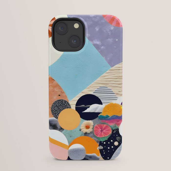 A Fantastic Journey, Graphic Collage Eclectic, Cutout Pop Art Contemporary, Snow Mountain Winter Textures Patterns, Geometric Digital iPhone Case