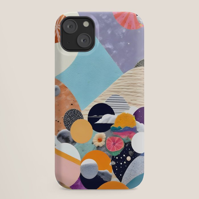 A Fantastic Journey, Graphic Collage Eclectic, Cutout Pop Art Contemporary, Snow Mountain Winter Textures Patterns, Geometric Digital iPhone Case