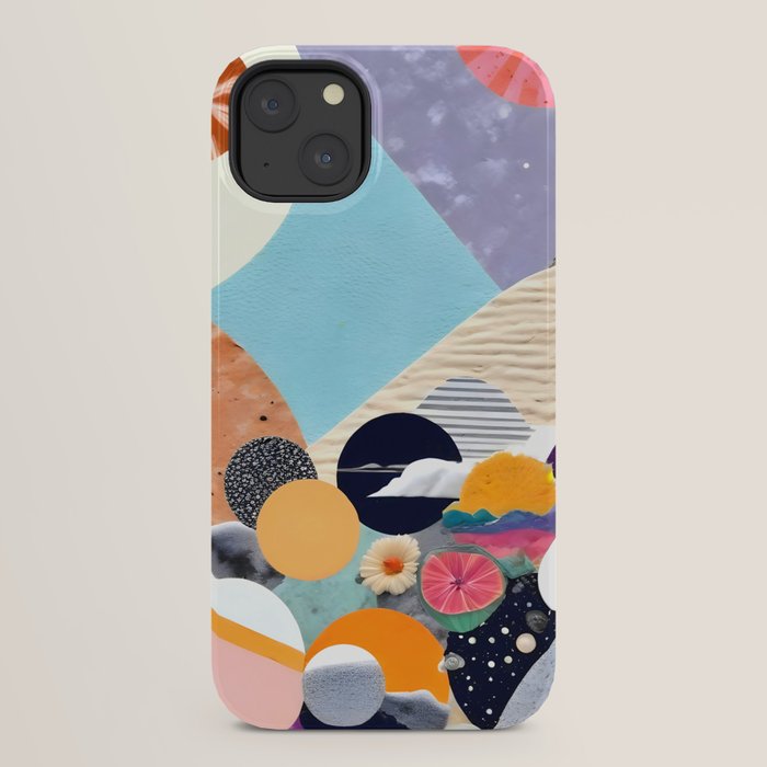 A Fantastic Journey, Graphic Collage Eclectic, Cutout Pop Art Contemporary, Snow Mountain Winter Textures Patterns, Geometric Digital iPhone Case