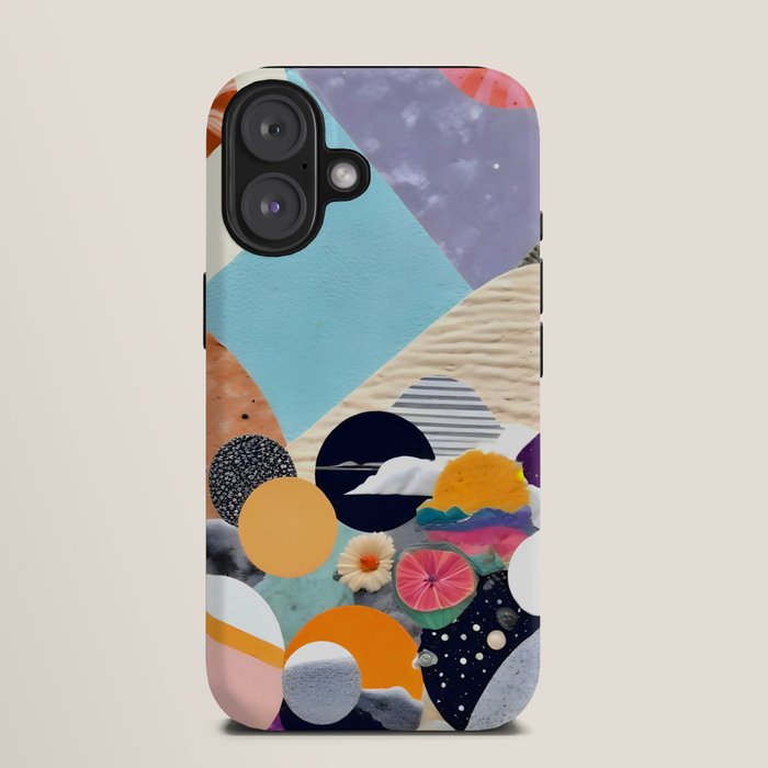 A Fantastic Journey, Graphic Collage Eclectic, Cutout Pop Art Contemporary, Snow Mountain Winter Textures Patterns, Geometric Digital iPhone Case