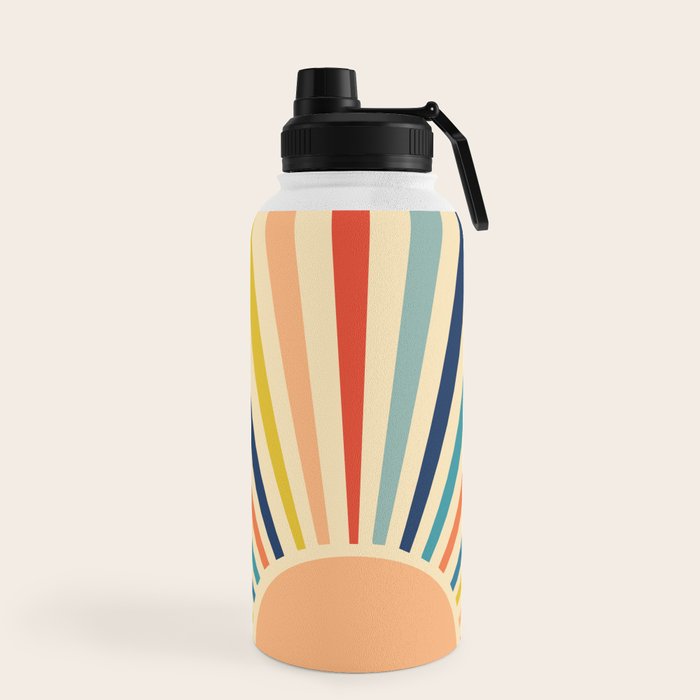 60s retro sun  Water Bottle