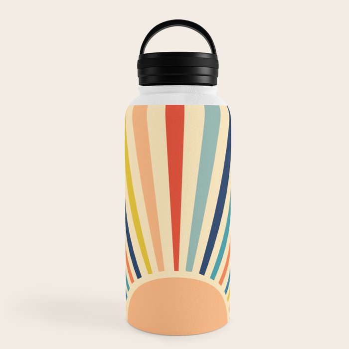 60s retro sun  Water Bottle