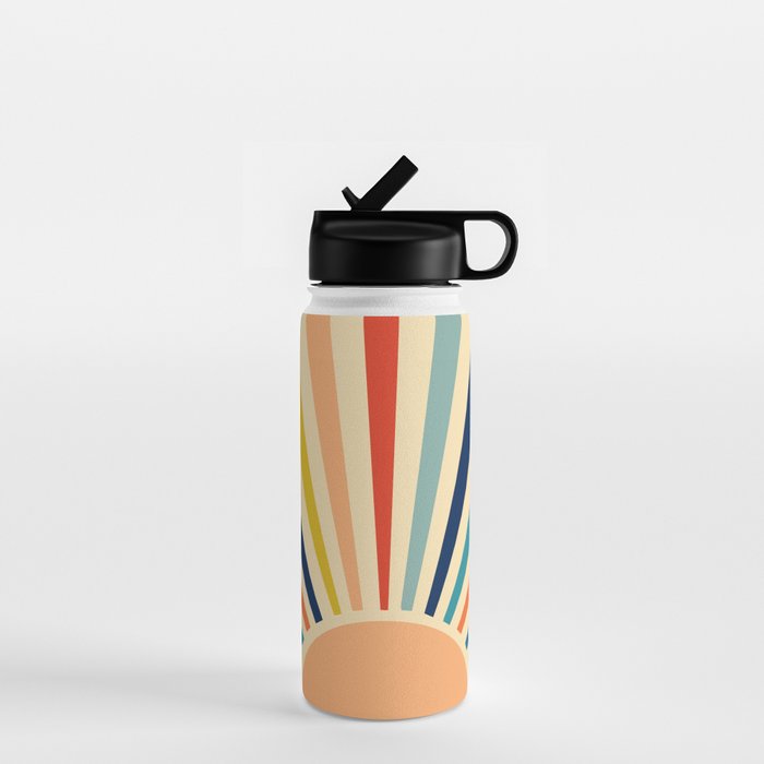 60s retro sun  Water Bottle