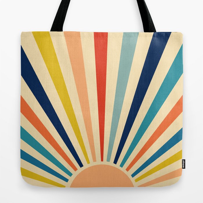 60s retro sun  Tote Bag