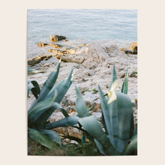 A few steps from the ocean | Fine art Croatia travel photography print | Coastal sea wall art Poster
