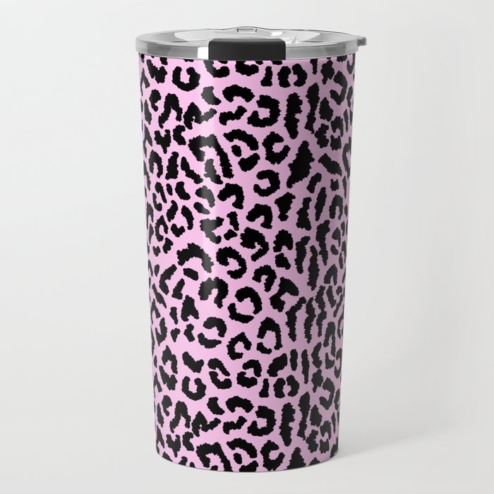 2000s leopard-black on palest pink Travel Mug