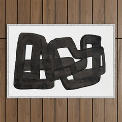 Boulder' Mid Century Modern Fun Abstract Shapes  Outdoor Rug