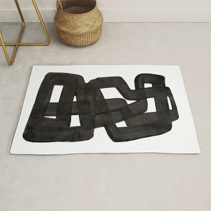 Boulder' Mid Century Modern Fun Abstract Shapes  Rug