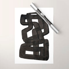 Boulder' Mid Century Modern Fun Abstract Shapes  Wrapping Paper