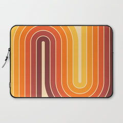 70s Retro Vintage Style Geometric Design 371 Autumn Laptop Sleeve