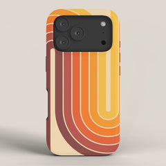 70s Retro Vintage Style Geometric Design 371 Autumn iPhone Case