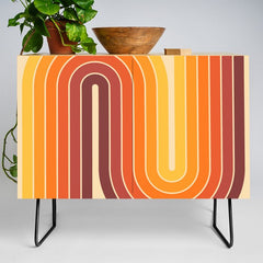 70s Retro Vintage Style Geometric Design 371 Autumn Credenza