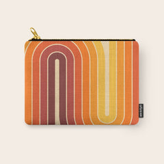 70s Retro Vintage Style Geometric Design 371 Autumn Carry All Pouch