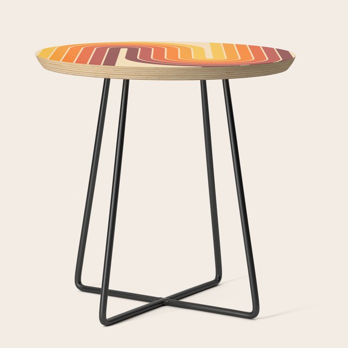 70s Retro Vintage Style Geometric Design 371 Autumn Side Table