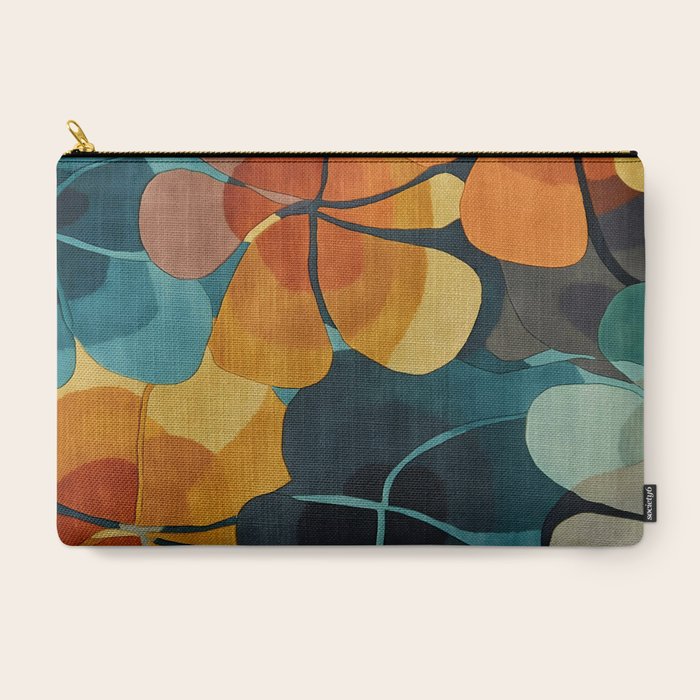 A Floral Palette of Colorful Petals Carry All Pouch