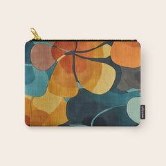 A Floral Palette of Colorful Petals Carry All Pouch
