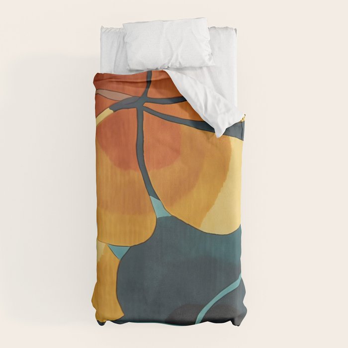 A Floral Palette of Colorful Petals Duvet Cover
