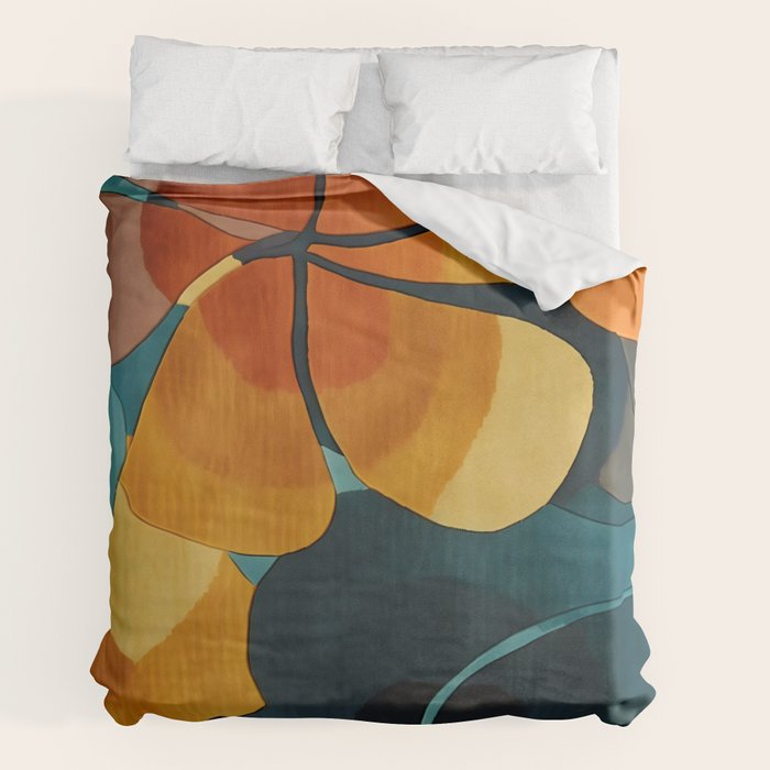 A Floral Palette of Colorful Petals Duvet Cover