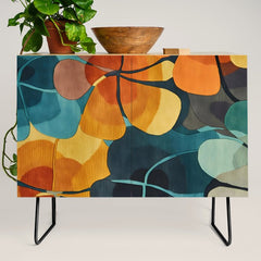 A Floral Palette of Colorful Petals Credenza
