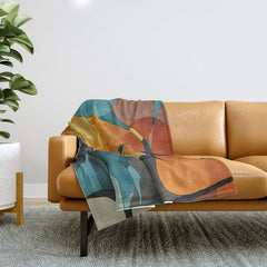 A Floral Palette of Colorful Petals Throw Blanket