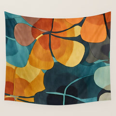 A Floral Palette of Colorful Petals Wall Tapestry