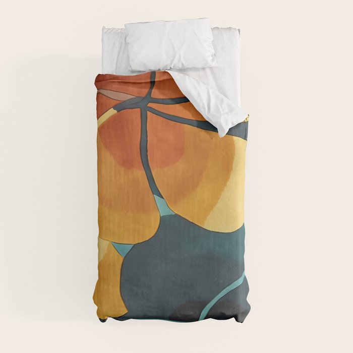 A Floral Palette of Colorful Petals Duvet Cover