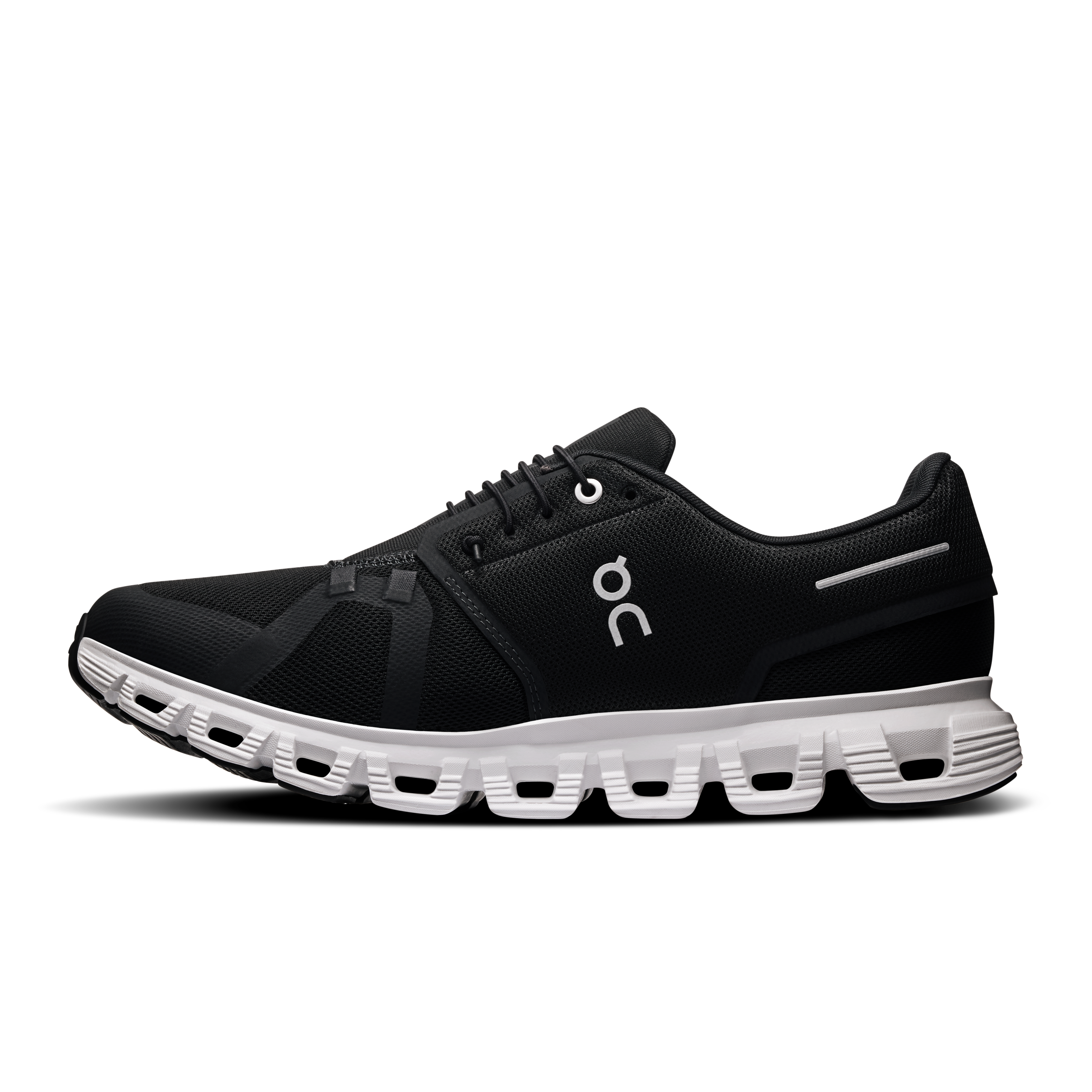 On Running Men's Cloud 6 Wide Shoes - Black / White