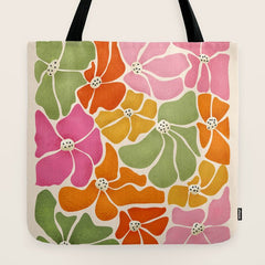 70's Florals Tote Bag