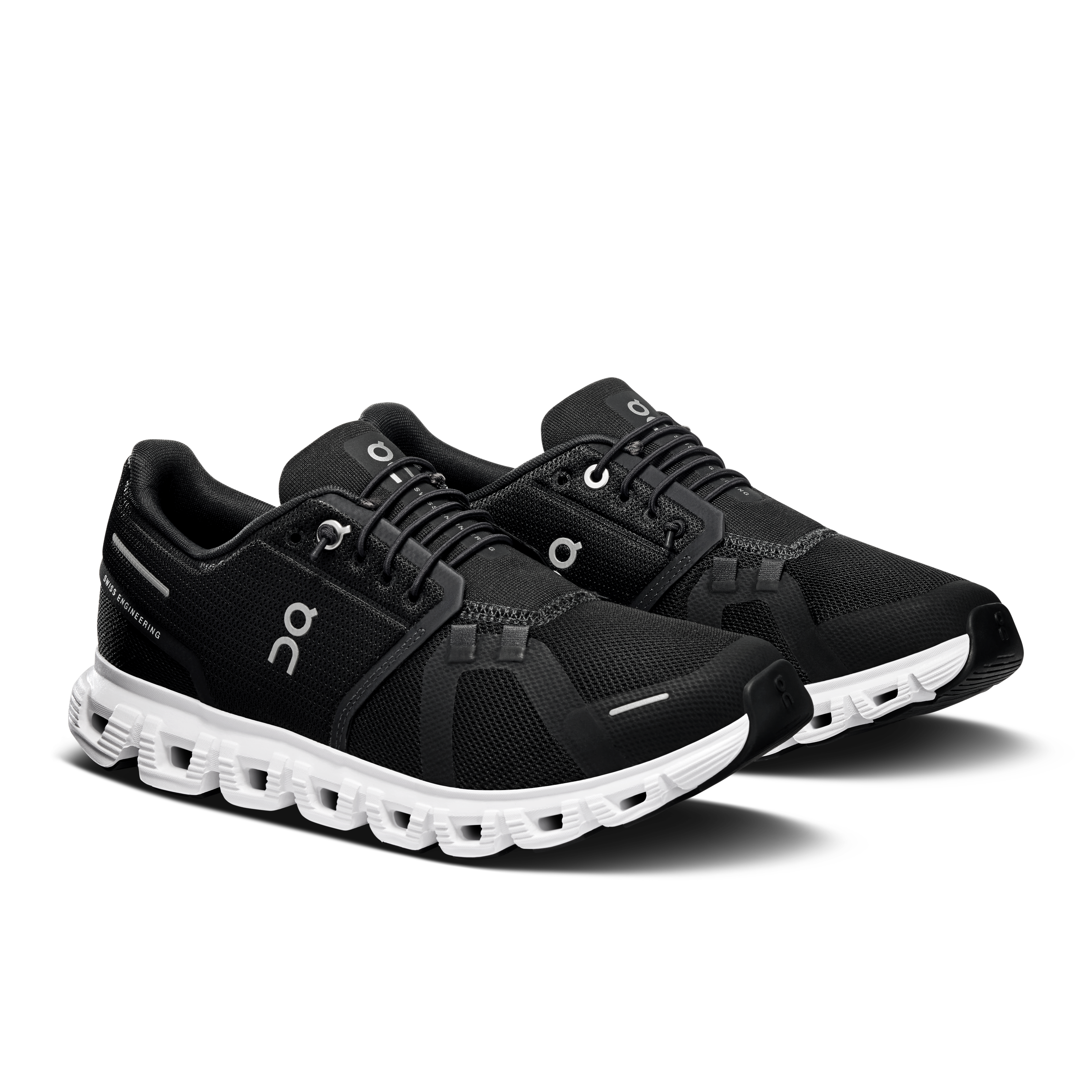 On Running Women's Cloud 6 Wide Shoes - Black / White