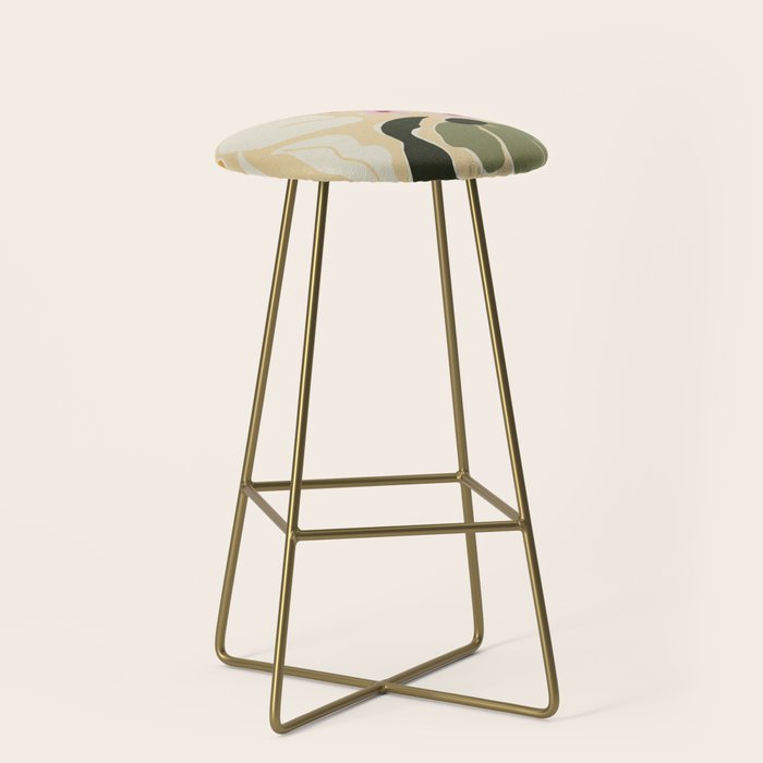 70s tropical fun flower Stool