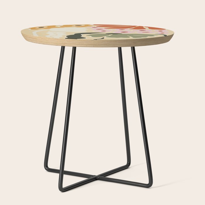 70s tropical fun flower Side Table
