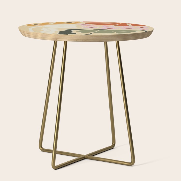 70s tropical fun flower Side Table