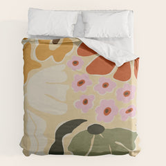 70s tropical fun flower Duvet Cover