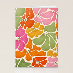 70's Florals Stationery Card