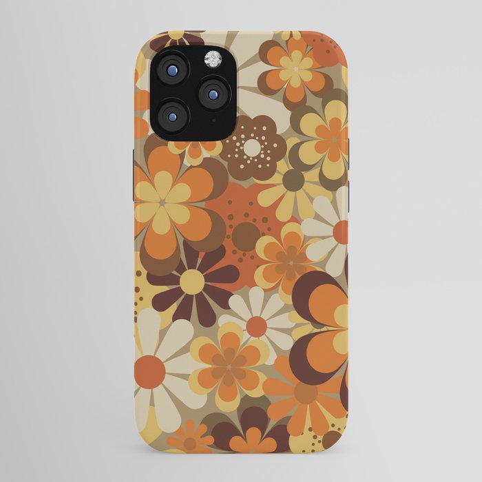 70's Floral Prints, Retro Art iPhone Case