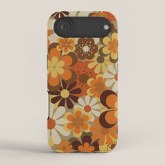 70's Floral Prints, Retro Art iPhone Case