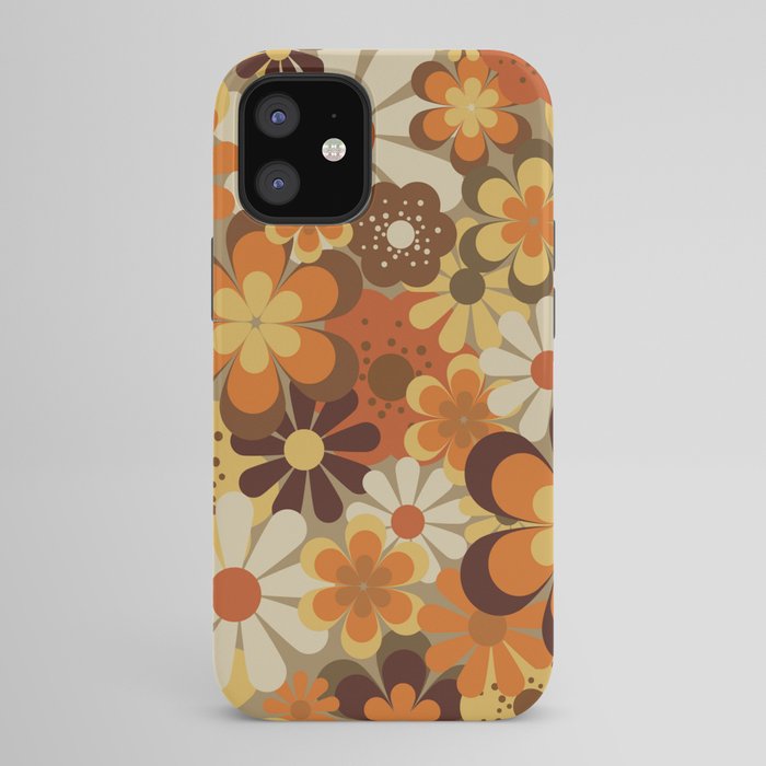 70's Floral Prints, Retro Art iPhone Case