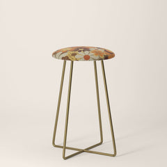 70's Floral Prints, Retro Art Stool