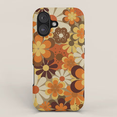70's Floral Prints, Retro Art iPhone Case