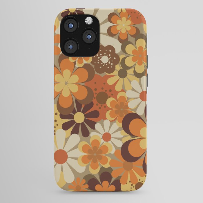 70's Floral Prints, Retro Art iPhone Case