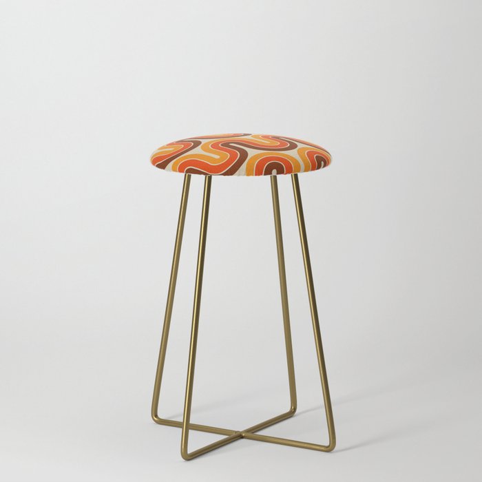 70s Retro Vintage Style 821 Autumn Stool