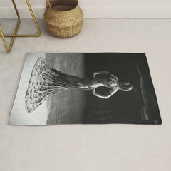 1920 Spanish Flamenco dancer vintage starlet Ruth St Denis black and white photograph  Rug