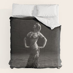 1920 Spanish Flamenco dancer vintage starlet Ruth St Denis black and white photograph  Comforter