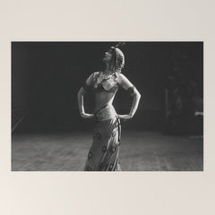 1920 Spanish Flamenco dancer vintage starlet Ruth St Denis black and white photograph  Welcome Mat